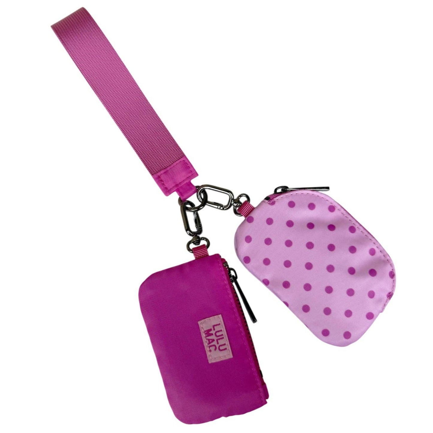 Lulu Mac Pink/Hot Pink Dots Wrist Wallet
