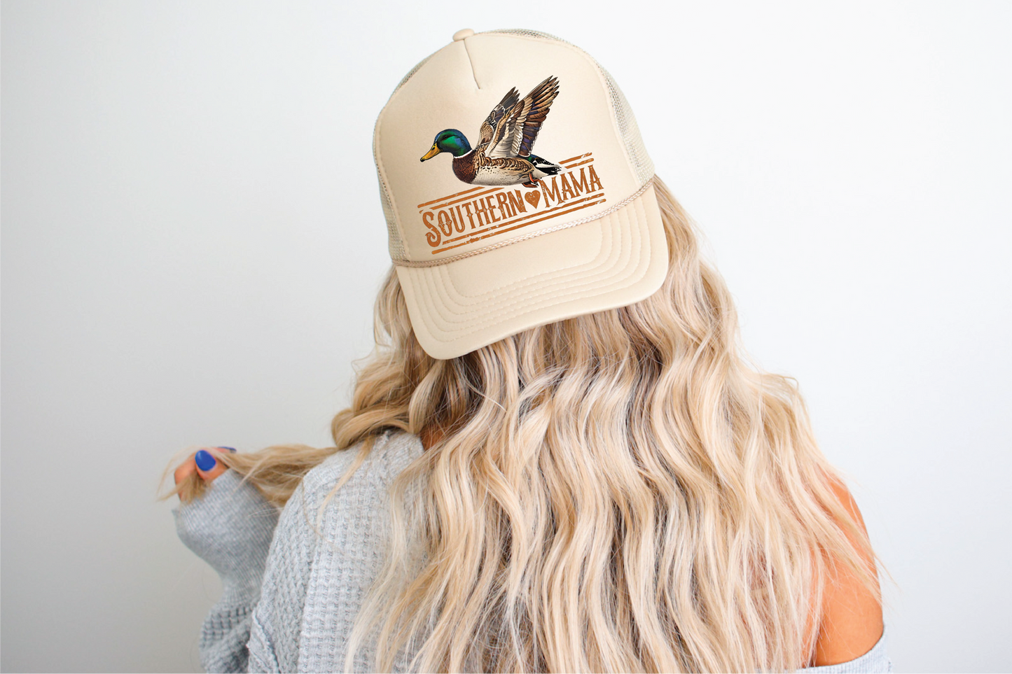 Southern Mama Tan Trucker Hat