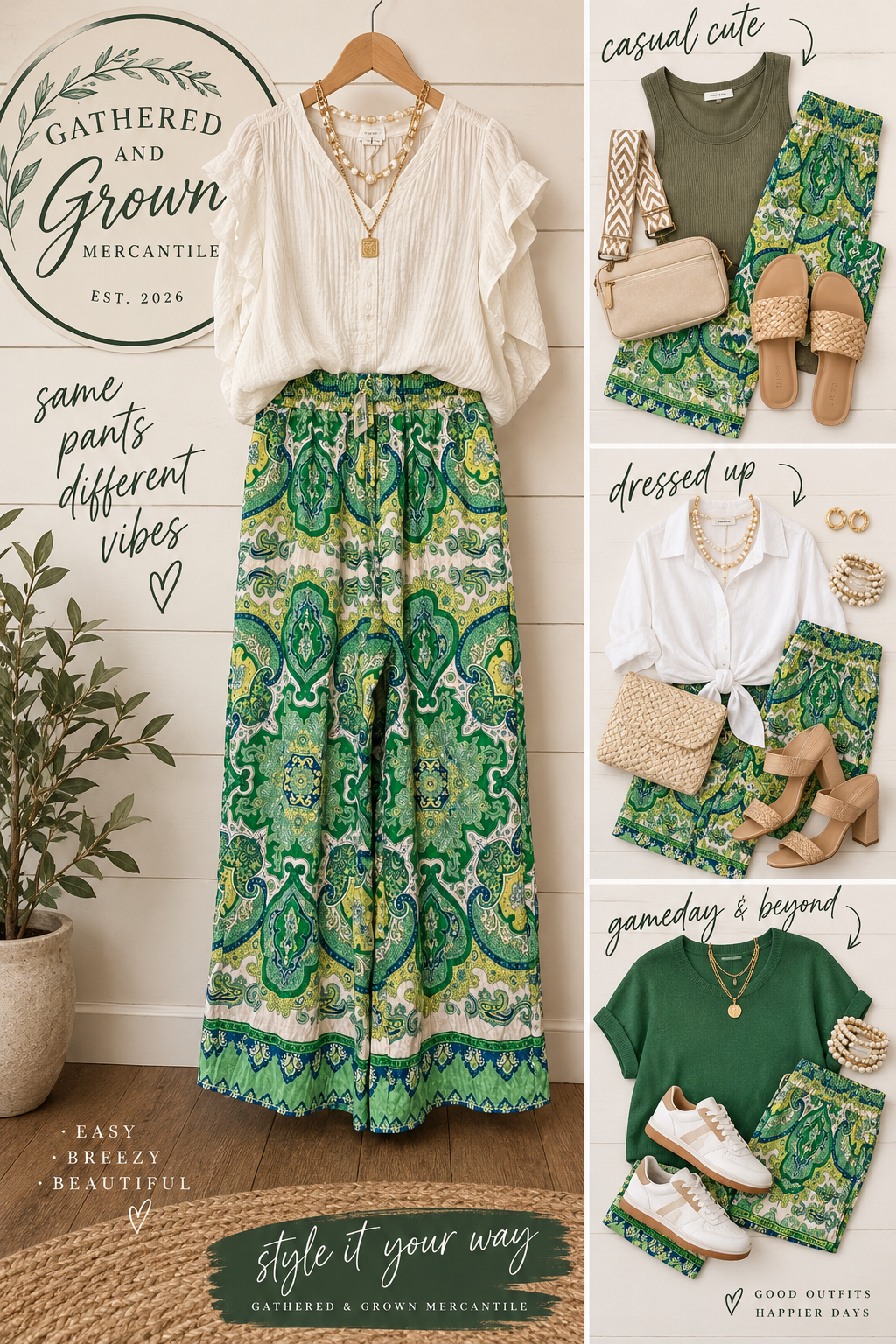 The Green With Envy Paisley Pants 💚