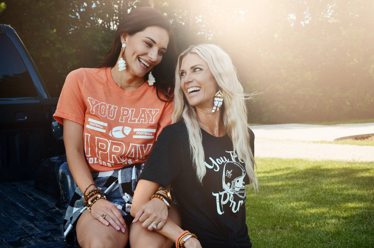 🌿 FRONT PORCH FIRST ACCESS 🌿 Football Stripes Tee | Gray Shirt
