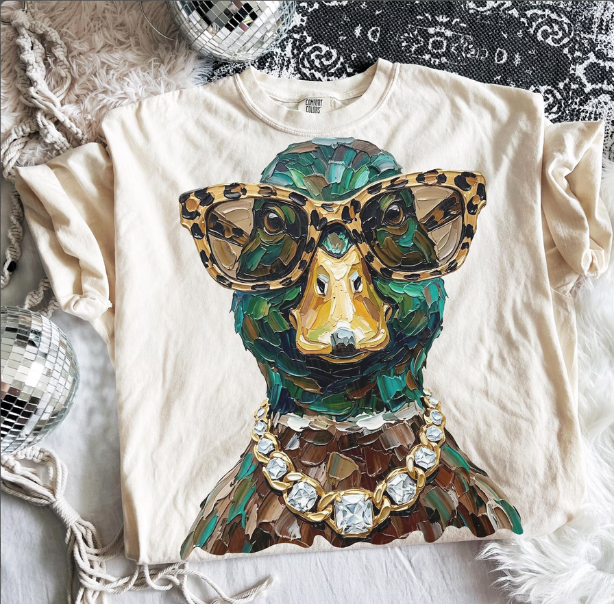 Glam Mallard Duck Graphic Tee