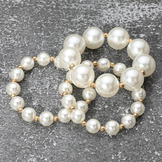 Pearl Beaded Stretch Bracelets