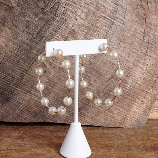 Pearl Posse Earrings: Hoop There She Is