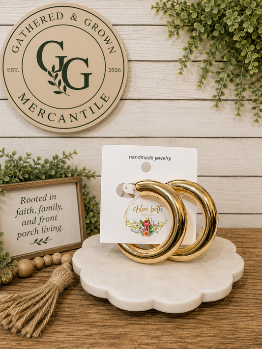 Bold Gold Hoop Earrings