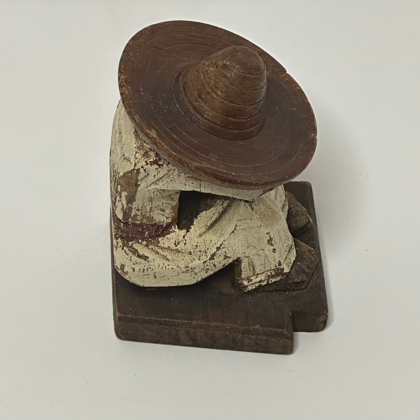 Vintage Hand-Carved Wooden Figure