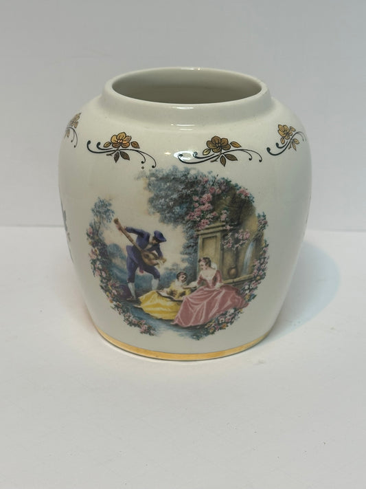 Vintage Lord Nelson Pottery Vase – Romantic Courting Scenes (England)