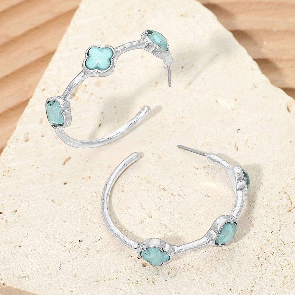 The Blue Belle Quatrefoil Earrings 💙