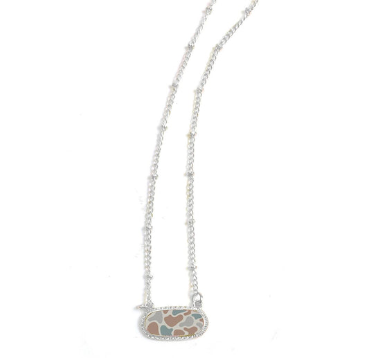 The Silver Camo Cutie Necklace 🌿