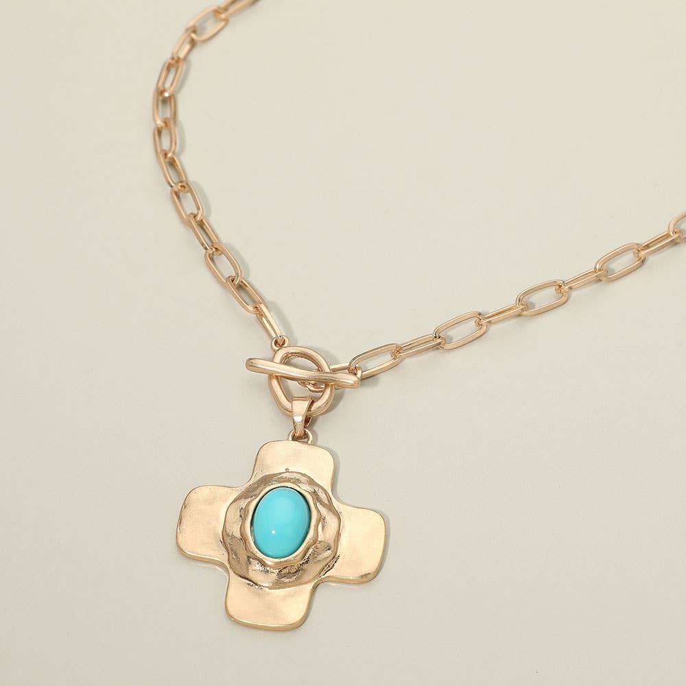 The Turquoise Cross Necklace