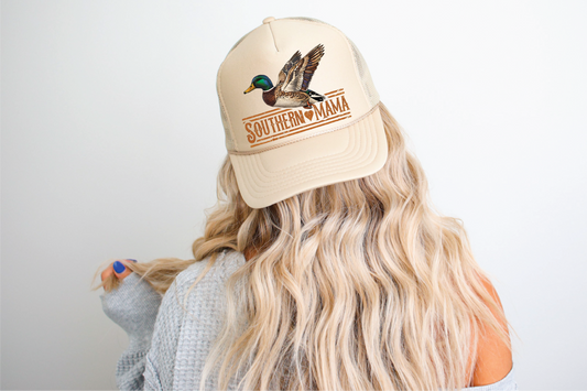 Southern Mama Tan Trucker Hat