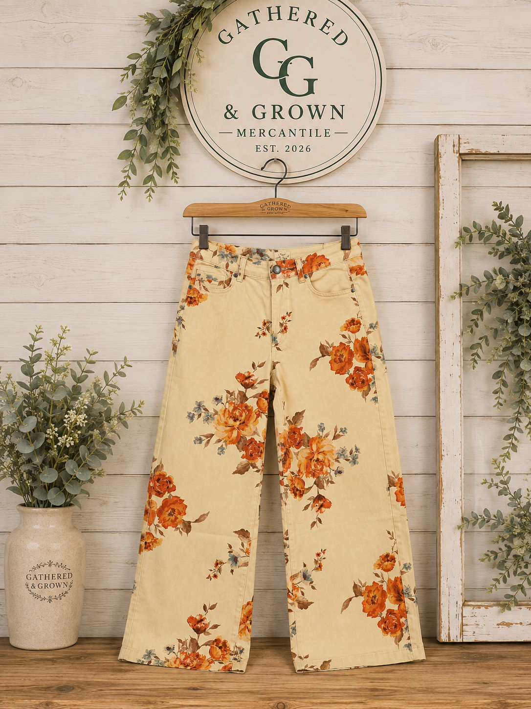 🍂 Harvest Bloom Wide-Leg Pants