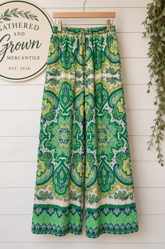 The Green With Envy Paisley Pants 💚