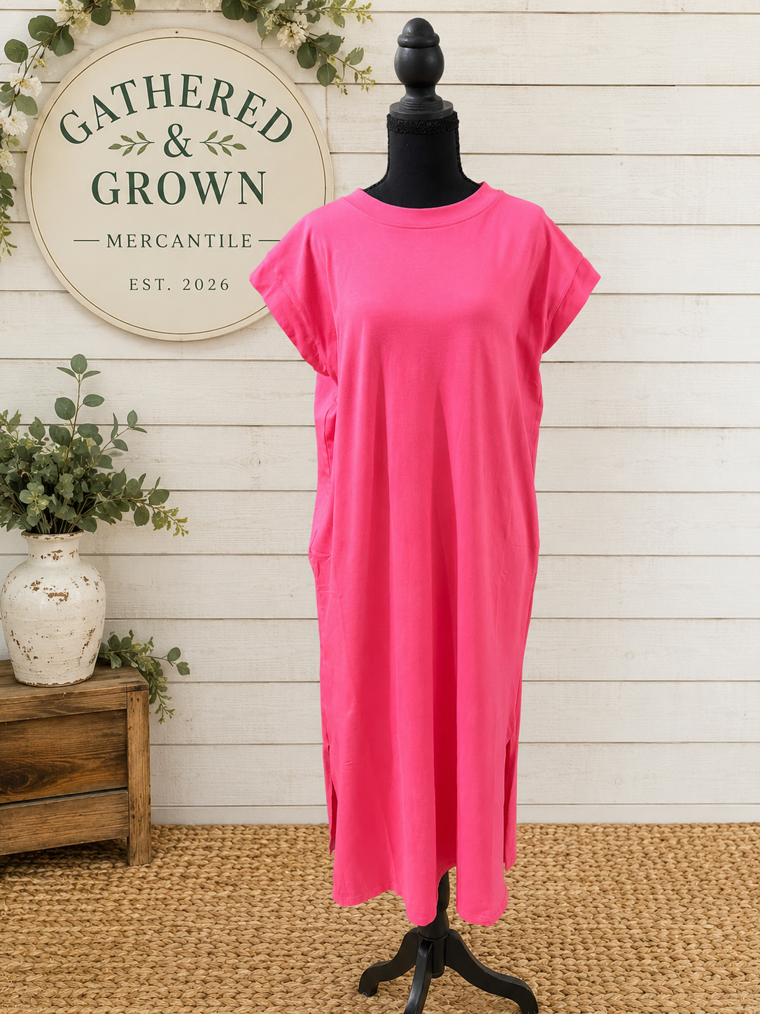 Pretty in Pink Midi Dress